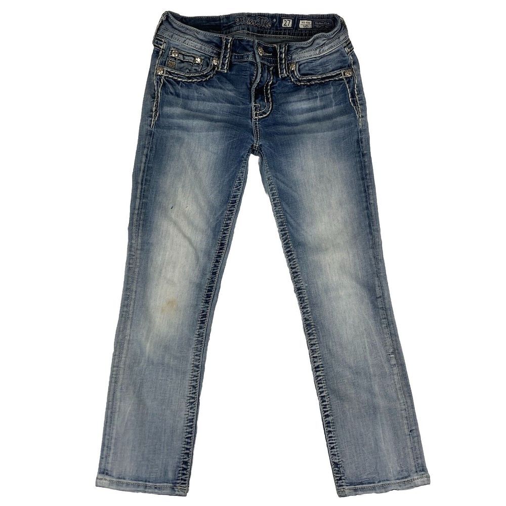 Miss Me Jeans Capri Womens 27 Blue Denim Jeans